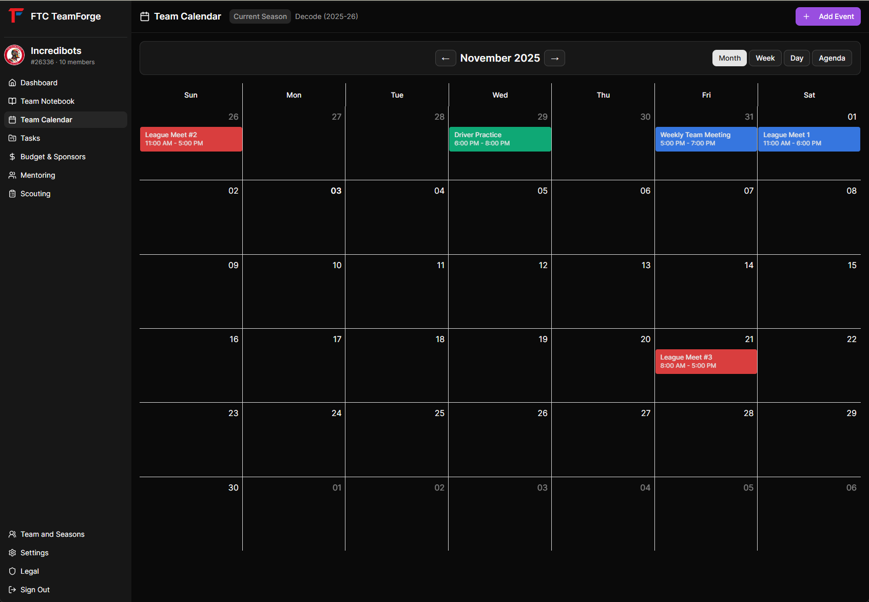 Calendar Overview